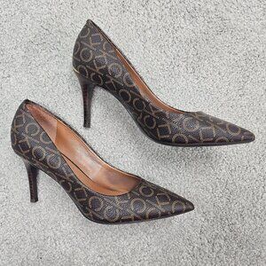 Calvin Klein Brown Logo Pumps